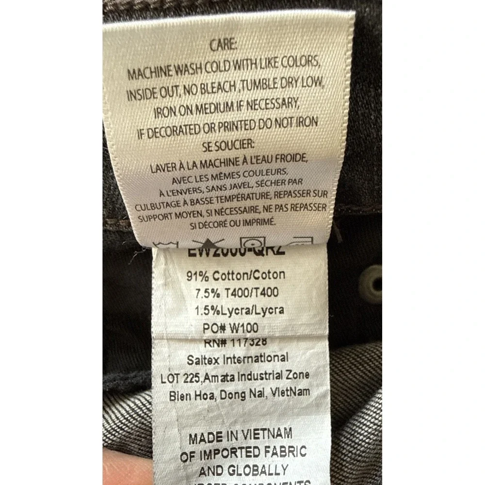 Edwin Jeans Womens Black Pixie 9